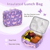 image:imagemommore Kids Backpack Set Kindergarten School Bookbag for Boys Girls 48  Preschool Elementary Primary Backpack with Padded Straps 2 PCS with Lunch Box 15L Large Capacity Travel DaypackPurple Butterfly