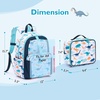 image:imagemommore Kids Backpack Set Kindergarten School Bookbag for Boys Girls 48  Preschool Elementary Primary Backpack with Padded Straps 2 PCS with Lunch Box 15L Large Capacity Travel DaypackBlue Dinosaur