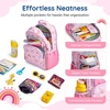 image:imagemommore Kids Backpack Set Kindergarten School Bookbag for Boys Girls 48  Preschool Elementary Primary Backpack with Padded Straps 2 PCS with Lunch Box 15L Large Capacity Travel DaypackArainbow Print