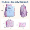 image:imagemommore Kids Backpack Set Kindergarten School Bookbag for Boys Girls 48  Preschool Elementary Primary Backpack with Padded Straps 2 PCS with Lunch Box 15L Large Capacity Travel DaypackBow  Plaid