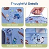 image:imagemommore Kids Backpack Set Kindergarten School Bookbag for Boys Girls 48  Preschool Elementary Primary Backpack with Padded Straps 2 PCS with Lunch Box 15L Large Capacity Travel DaypackBlue Football