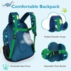 image:imagemommore Kids Backpack for Boys and Girls Toddler Kindergarten Bookbag  Preschool Backpack for Travel amp Daycare Lightweight Waterresistant Adjustable Straps amp Chest BuckleDinosaur Green