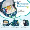 image:imagemommore Kids Backpack for Boys and Girls Toddler Kindergarten Bookbag  Preschool Backpack for Travel amp Daycare Lightweight Waterresistant Adjustable Straps amp Chest BuckleDinosaur Green