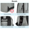 image:imagemommore Mesh Backpack with Reinforced Padded Straps Heavy Duty Mesh Bookbag with Pencil Bag See Through Backpack Grey