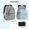 image:imagemommore Mesh Backpack with Reinforced Padded Straps Heavy Duty Mesh Bookbag with Pencil Bag See Through Backpack Grey