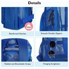 image:imagemommore Mesh Backpack with Reinforced Padded Straps Heavy Duty See Through Backpack for Diving Working Travelling Beach Gym Blue