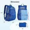 image:imagemommore Mesh Backpack with Reinforced Padded Straps Heavy Duty See Through Backpack for Diving Working Travelling Beach Gym Blue