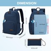 image:imagemommore School Backpack for Boys Girls 68 Years Old Lightweight Kids Bookbags Casual Daypack with Luggage Strap Blue