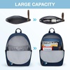 image:imagemommore School Backpack for Boys Girls 68 Years Old Lightweight Kids Bookbags Casual Daypack with Luggage Strap Blue