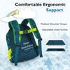 image:imagemommore Toddler Backpack Dinosaur Preschool Age 24 Kindergarten Bookbag for Boys Daycare Backpack with Chest Strap Green