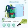 image:imagemommore Toddler Backpack for Boys 24 Small Cute Dinosaur Backpack with Kids Leash 3D Cartoon Preschool Kindergarten Bookbag for Prek GreenGreen Dinosaur
