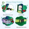image:imagemommore Toddler Backpack for Girls 24 Small Cute Butterfly with Kids Leash  3D Backpack Cartoon Preschool Kindergarten Bookbag for Prek BoysGreen Dinosaur