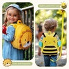 image:imagemommore Toddler Backpack for Girls 24 Small Cute Butterfly with Kids Leash  3D Backpack Cartoon Preschool Kindergarten Bookbag for Prek BoysOrange Lion
