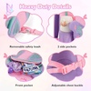 image:imagemommore Toddler Backpack for Girls 24 Small Cute Butterfly with Kids Leash  3D Backpack Cartoon Preschool Kindergarten Bookbag for Prek BoysPurple Butterfly