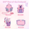 image:imagemommore Toddler Backpack for Girls 24 Small Cute Butterfly with Kids Leash  3D Backpack Cartoon Preschool Kindergarten Bookbag for Prek BoysPurple Butterfly
