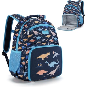 image:imagemommore 2in1 Kids Backpack for Boys Girls 48 with Insulated Lunch Pocket  Kindergarten Elementary School Bookbag Insulated Compartment Travel Daycare Waterresistant Adjustable StrapsDinosaur