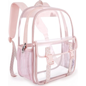 image:imagemommore Clear Backpack Heavy Duty Thick PVC Clear Bookbags for School