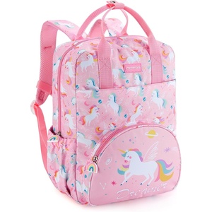 image:imagemommore Kids Backpack Boys Durable Large Toddler Bookbag with Double Handles Water Resistant Dinosaur Backpack with Chest Strap for Preschool Kindergarten TravelPinkunicorn