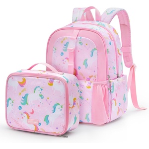 image:imagemommore Kids Backpack Set Kindergarten School Bookbag for Boys Girls 48  Preschool Elementary Primary Backpack with Padded Straps 2 PCS with Lunch Box 15L Large Capacity Travel DaypackPink Unicorn