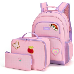 image:imagemommore Kids Backpack Set Kindergarten School Bookbag for Boys Girls 48  Preschool Elementary Primary Backpack with Padded Straps 2 PCS with Lunch Box 15L Large Capacity Travel DaypackPink Purplecustom