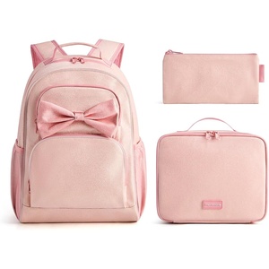 image:imagemommore Kids Backpack Set Kindergarten School Bookbag for Boys Girls 48  Preschool Elementary Primary Backpack with Padded Straps 2 PCS with Lunch Box 15L Large Capacity Travel DaypackSparkly Bow