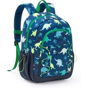 image:imagemommore Kids Backpack for Boys and Girls Toddler Kindergarten Bookbag  Preschool Backpack for Travel amp Daycare Lightweight Waterresistant Adjustable Straps amp Chest BuckleDinosaur Green
