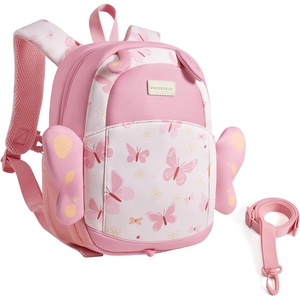 image:imagemommore Toddler Backpack for Boys 24 Small Cute Dinosaur Backpack with Kids Leash 3D Cartoon Preschool Kindergarten Bookbag for Prek GreenButterflypink