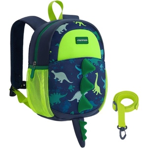 image:imagemommore Toddler Backpack for Boys 24 Small Cute Dinosaur Backpack with Kids Leash 3D Cartoon Preschool Kindergarten Bookbag for Prek GreenDinosaur