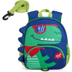 image:imagemommore Toddler Backpack for Boys 24 Small Cute Dinosaur Backpack with Kids Leash 3D Cartoon Preschool Kindergarten Bookbag for Prek GreenGreen Dinosaur