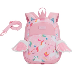 image:imagemommore Toddler Backpack for Boys 24 Small Cute Dinosaur Backpack with Kids Leash 3D Cartoon Preschool Kindergarten Bookbag for Prek GreenUnicorn