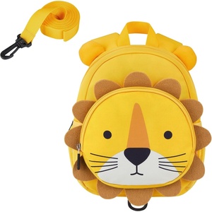 image:imagemommore Toddler Backpack for Girls 24 Small Cute Butterfly with Kids Leash  3D Backpack Cartoon Preschool Kindergarten Bookbag for Prek BoysOrange Lion