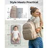 image:imageBAGSMART Baby Diaper Bag with Waterproof Pad Coffee Brown  Newborn Essentials Lightweight Backpack for Girl Boy Baby Shower GiftsCoffee Brown