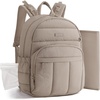 image:imageBAGSMART Baby Diaper Bag with Waterproof Pad Coffee Brown  Newborn Essentials Lightweight Backpack for Girl Boy Baby Shower GiftsCamel