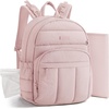 image:imageBAGSMART Baby Diaper Bag with Waterproof Pad Coffee Brown  Newborn Essentials Lightweight Backpack for Girl Boy Baby Shower GiftsPink