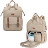 image:imagemommore Breast Pump Bag for Spectra S1S2 amp Medela with Insulated Cooler  Pumping Backpack Work Bag for Breastfeeding Mom with 15 Laptop Sleeve Large Diaper Bag Backpack for Travel amp DaycareChampagne