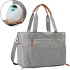 image:imagemommore Breast Pump for Spectra S1S2 amp Medela Diaper Bag Travel Tote  Pumping Tote Bag with Insulated Pockets Work Bag for Breastfeeding Mom with 15 Laptop Sleeve amp Changing PadLight Grey