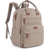 image:imagemommore Diaper Bag Backpack Travel Baby Bag with Changing Pad for Mom Dad  Insulated Pockets Luggage amp Stroller Straps Large Maternity Bag for Newborn Baby Essentials Hospital amp Work Beige2coffe Brown