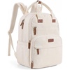 image:imagemommore Diaper Bag Backpack Travel Baby Bag with Changing Pad for Mom Dad  Insulated Pockets Luggage amp Stroller Straps Large Maternity Bag for Newborn Baby Essentials Hospital amp Work Beige2cream Beige