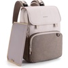 image:imagemommore Diaper Bag Backpack Unisex Baby Bag Large Diaper Bag with Changing Pad Insulated Pockets Stroller Buckles Durable Travel Backpack with Luggage StrapBeigebrown