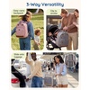 image:imagemommore Baby Diaper Bag with Waterproof Changing Pad Dark Gray  Backpack Bottle Holders Insulated amp Pacifier Case 2 Organizer PouchesBlack White
