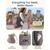 image:imagemommore Baby Diaper Bag with Waterproof Changing Pad Dark Gray  Backpack Bottle Holders Insulated amp Pacifier Case 2 Organizer PouchesGreen