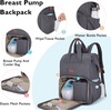 image:imagemommore Breast Pump Bag for Spectra S1S2 amp Medela with Insulated Cooler  Pumping Backpack Work Bag for Breastfeeding Mom with 15 Laptop Sleeve Large Diaper Bag Backpack for Travel amp DaycareGrey