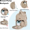 image:imagemommore Breast Pump Bag for Spectra S1S2 amp Medela with Insulated Cooler  Pumping Backpack Work Bag for Breastfeeding Mom with 15 Laptop Sleeve Large Diaper Bag Backpack for Travel amp DaycareChampagne
