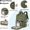 image:imagemommore Breast Pump Bag for Spectra S1S2 amp Medela with Insulated Cooler  Pumping Backpack Work Bag for Breastfeeding Mom with 15 Laptop Sleeve Large Diaper Bag Backpack for Travel amp DaycareGreen