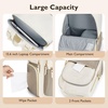 image:imagemommore Breast Pump Bag with Cooler Pocket for Milk Storage Fits Spectra S1 S2  Medela Stylish Diaper Bag Backpack with Padded Laptop Sleeve for Work TravelKhaki