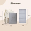 image:imagemommore Breast Pump Bag with Cooler Pocket for Milk Storage Fits Spectra S1 S2  Medela Stylish Diaper Bag Backpack with Padded Laptop Sleeve for Work TravelKhaki