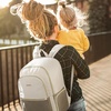 image:imagemommore Breast Pump Bag with Cooler Pocket for Milk Storage Fits Spectra S1 S2  Medela Stylish Diaper Bag Backpack with Padded Laptop Sleeve for Work TravelKhaki