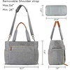 image:imagemommore Breast Pump for Spectra S1S2 amp Medela Diaper Bag Travel Tote  Pumping Tote Bag with Insulated Pockets Work Bag for Breastfeeding Mom with 15 Laptop Sleeve amp Changing PadLight Grey