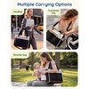 image:imagemommore Canvas Diaper Bag Tote Stylish Mommy Baby Hospital Bag  Insulated Pockets Stroller Straps amp Portable Changing Pad Large Capacity for Labor DeliveryKhaki Brown