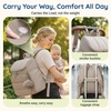 image:imagemommore Diaper Bag Backpack Baby Bag Diaper Backpack for Mom Dads Brown  Waterproof Changing Pad Stroller Straps for Toddler Insulated Pockets Pacifier Case Baby EssentialBrown